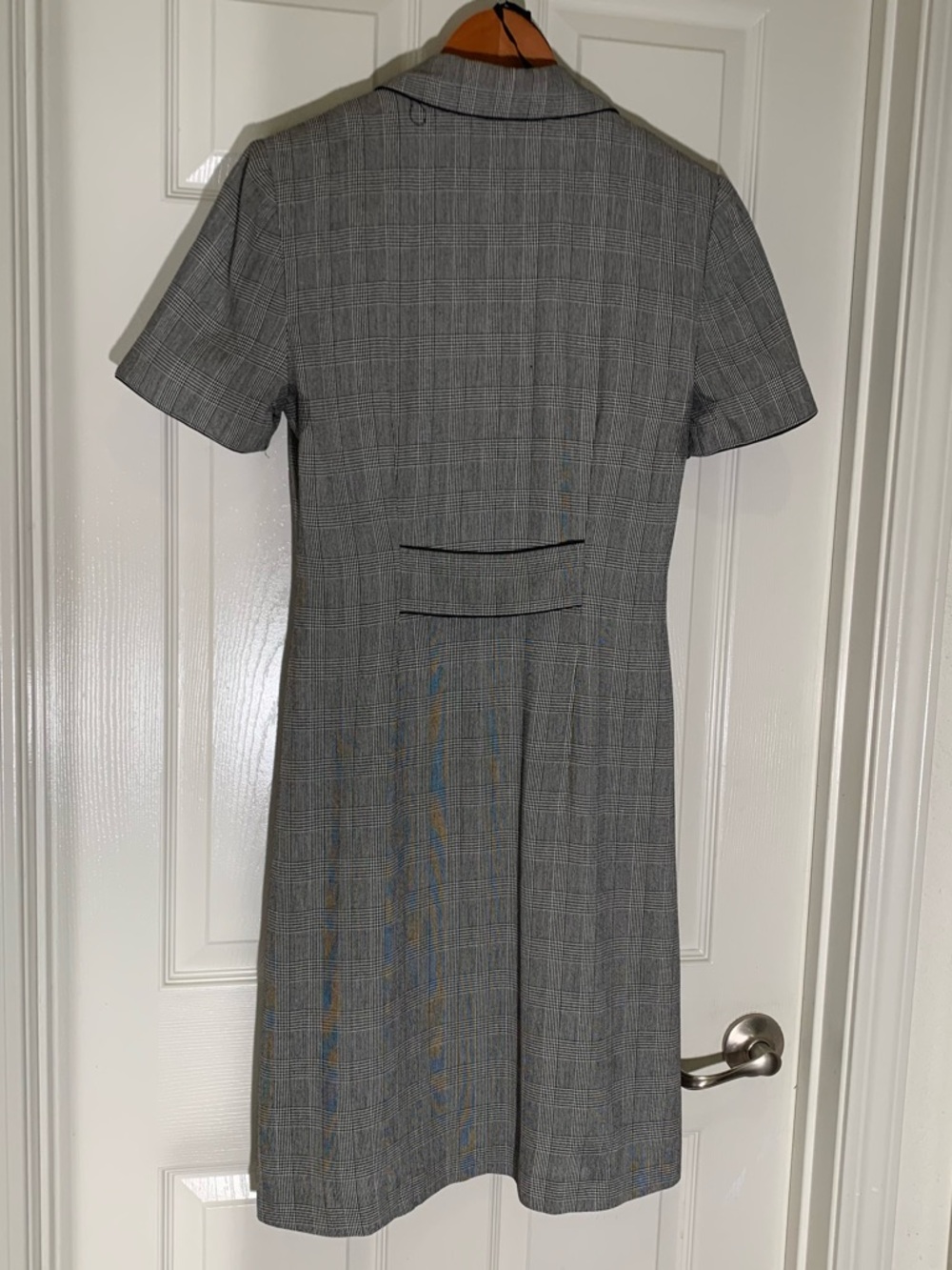 Maggy London Black and White Plaid Dress Label - Picture 2 of 4